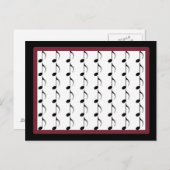 Schwarze und Burgund-Musikernoten Postkarte (Vorne/Hinten)