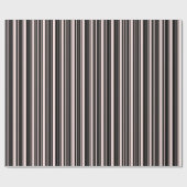 Schwarze und dunkle Rose Streifen Geschenkpapier (Flach)