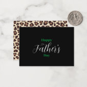 Schwarze und einfache Glückwunschkarte des Vaters Mitteilungskarte (Vorderseite/Rückseite Beispiel)