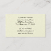 Schwarze und Elfenbein-Perlen-Visitenkarte Visitenkarte (Rückseite)