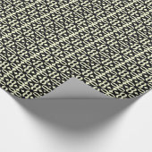 Schwarze und Elfenbein-Spitze Geschenkpapier (Ecke)