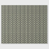 Schwarze und Elfenbein-Spitze Geschenkpapier (Flach)