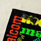 Schwarze und farbige Sammelnamenserie Strandtuch (Beispiel)