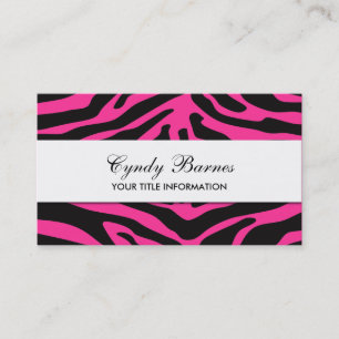 Schwarze und farbige Zebra-Visitenkarte Visitenkarte