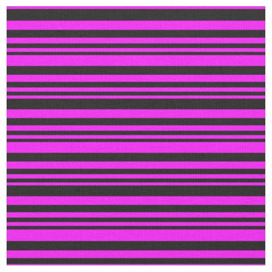 Schwarze und Fuchsienstreifen/Linienmuster Stoff (Nahaufnahme)