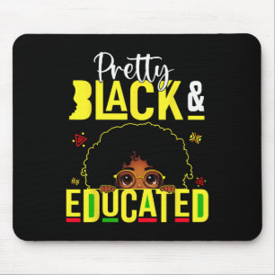 Schwarze und gebildete afrikanische schwarze Gesch Mousepad