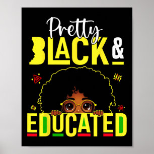 Schwarze und gebildete afrikanische schwarze Gesch Poster