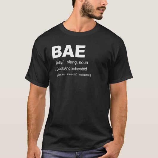 Schwarze und gebildete BAE T-Shirt (Vorderseite)