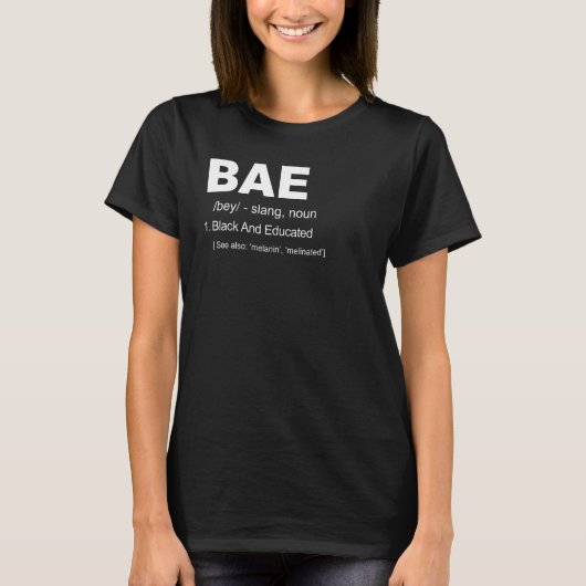 Schwarze und gebildete BAE T-Shirt (Vorderseite)