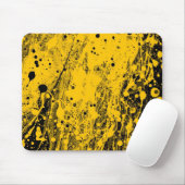 Schwarze und gelbe Farbspritzer Mousepad (Mit Mouse)