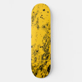 Schwarze und gelbe Farbspritzer Skateboard (Vorderseite)