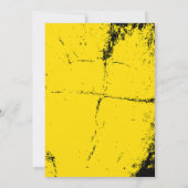 SCHWARZE UND GELBE GRUNDTEXTURE EINLADUNG (Rückseite)