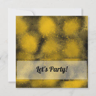 Schwarze und gelbe Paintballs Mitteilungskarte