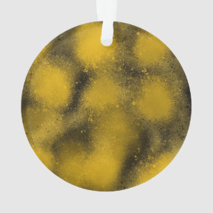Schwarze und gelbe Paintballs Ornament