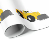 Schwarze und gelbe Planierraupen-Bau-Maschine Geschenkpapier (Rolleneckpunkt)