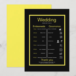 Schwarze und gelbe Reiseroute  Einladung