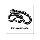 Schwarze und gelbe Schlange Gummistempel (Prägung)