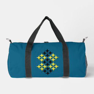 Schwarze und gelbe Sterne Klein Duffle Bag