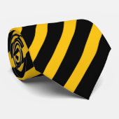 Schwarze und gelbe Streifen-Krawatte Krawatte (Gerollt)