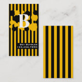 Schwarze und gelbe Streifen und Punkte Telefonnummerkarte (Vorne/Hinten)