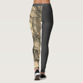 Schwarze und geräucherte Schatten Moderne, einziga Leggings (Rückseite)