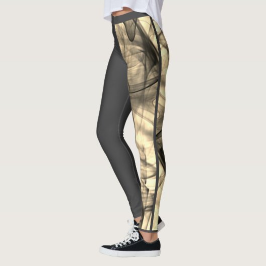Schwarze und geräucherte Schatten Moderne, einziga Leggings (Links)