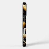 SCHWARZE UND GOLD ABSTRAKTE VALENTINE LIEBE HERZEN Case-Mate iPhone HÜLLE (Rückseite / Rechts)