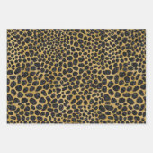 SCHWARZE UND GOLD ALLIGATOR LEOPARD TIGER PATTER GESCHENKPAPIER SET (Vorderseite 2)