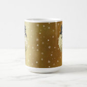 SCHWARZE UND GOLD-CHRISTMAS-ORNAMENTE KAFFEETASSE (Mittel)