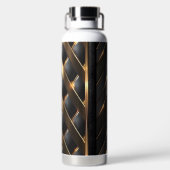 SCHWARZE UND GOLD MODERNE SCHWEBSEITE SEHEN PATTER TRINKFLASCHE (Rückseite)