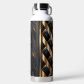 SCHWARZE UND GOLD MODERNE SCHWEBSEITE SEHEN PATTER TRINKFLASCHE (Vorderseite)