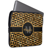 SCHWARZE UND GOLDELEGANTE TRENDA LAPTOPSCHUTZHÜLLE (Vorne Rechts)