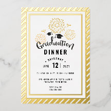 Schwarze und goldene Abschlussfeierparty