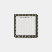 Schwarze und goldene Ananas Post-it Klebezettel (Vorderseite)