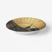 Schwarze und goldene Art Deco Papierplatten Pappteller (Gewinkelt)