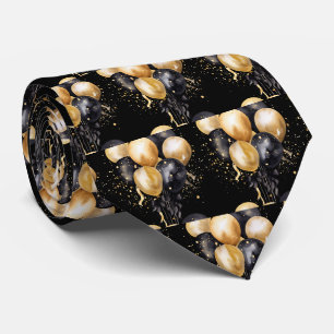 Schwarze und goldene Ballons Krawatte