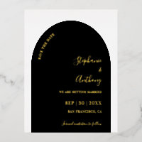Schwarze und goldene Bogenhochzeit speichern das D