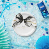 Schwarze und goldene Bowle Sophisticated Bridal Sh Pappteller (Party)