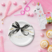 Schwarze und goldene Bowle Sophisticated Bridal Sh Pappteller (Party)