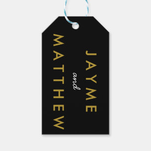Schwarze und goldene Braut und Gräuel-Geschenkmark Geschenkanhänger