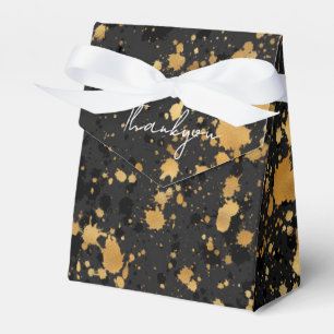 Schwarze und goldene Dankeschön-Geschenkbox Geschenkschachtel