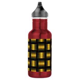 Schwarze und goldene Edelstahl-Wasserflasche aus G Edelstahlflasche