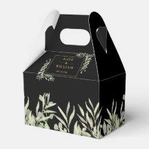 Schwarze und goldene elegante Grüne Hochzeit