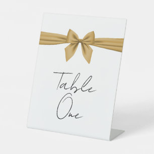 Schwarze und goldene elegante Hochzeitstischnummer Sockelschild