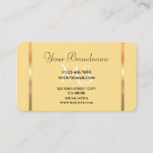 Schwarze und goldene Farben mit Diamanten und Init Visitenkarte (Rückseite)