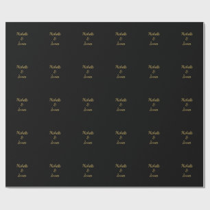 Schwarze und goldene Farben Professionell Trendig  Geschenkpapier