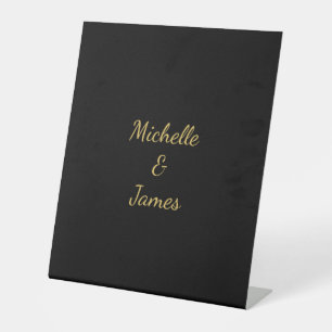 Schwarze und goldene Farben Professionell Trendig  Sockelschild