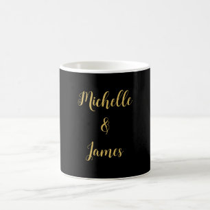 Schwarze und goldene Farben Professionell trendy m Kaffeetasse