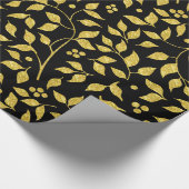 Schwarze und goldene Farbtöne Nahtloses Muster Geschenkpapier (Ecke)