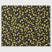 Schwarze und goldene Farbtöne Nahtloses Muster Geschenkpapier (Flach)